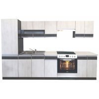 Bucatarie SARA 3A2 decor 8508 Sosna Norweska/8509 Sosna Norweska Czarna